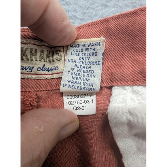 VTG Old Navy Pants Mens 38x30 Rust Red Khakis Chino Cotton Straight Casual Twill - Picture 12 of 12